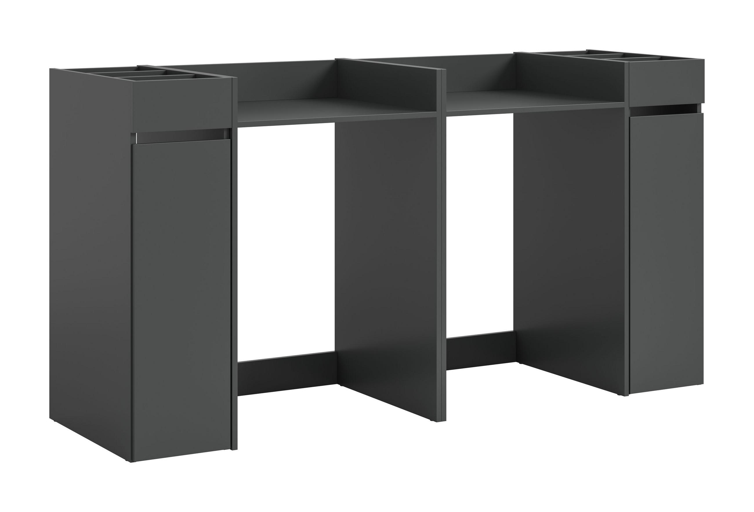 WASCHMASCHIENENUMBAU Set Mixx (B/H/T: ca. 190/101/60 cm) in anthrazit/anthrazit - Anthrazit, Holzwerkstoff (190/101/60cm)