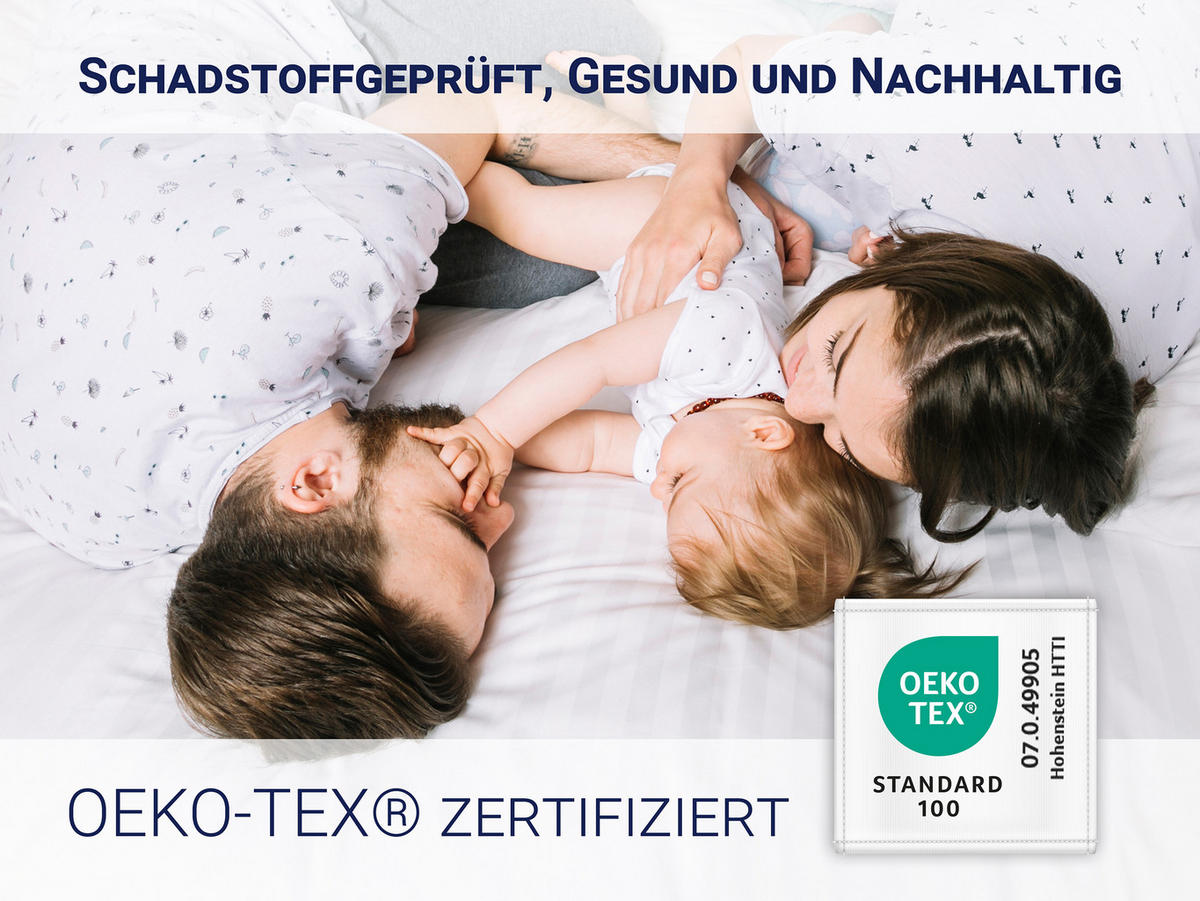 MATRATZENAUFLAGE, 120x200 cm, 100% Baumwolle, Weiß - Weiß, Textil (120/200cm) - Zollner