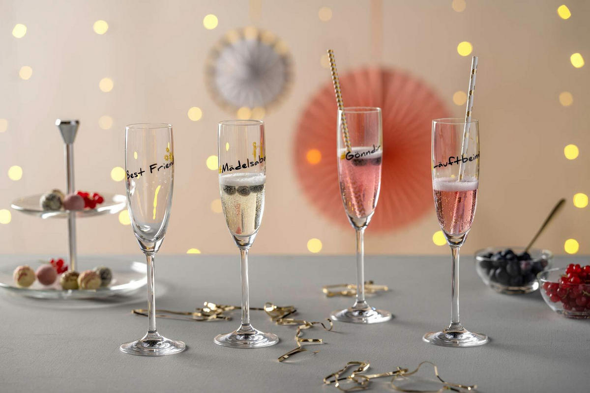 SEKTGLÄSER Presente transparent 200 ml 4er Set - Transparent, Glas (0.2L) - Leonardo Living
