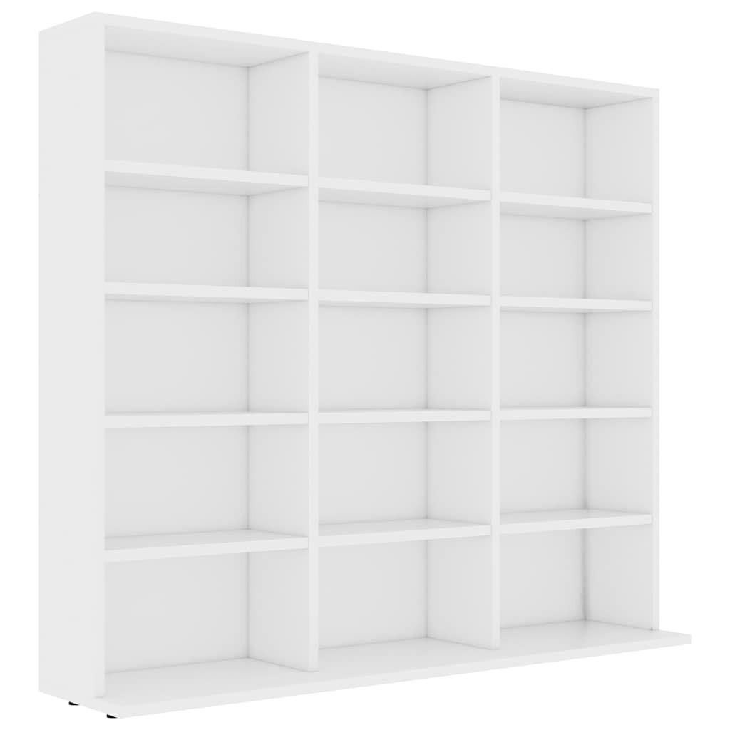 CD-REGALE mit 5 Ebenen 100/23/89,5 cm, aus Holzwerkstoff, in Weiß - Weiß, Holz (100/23/102cm) - vidaXL