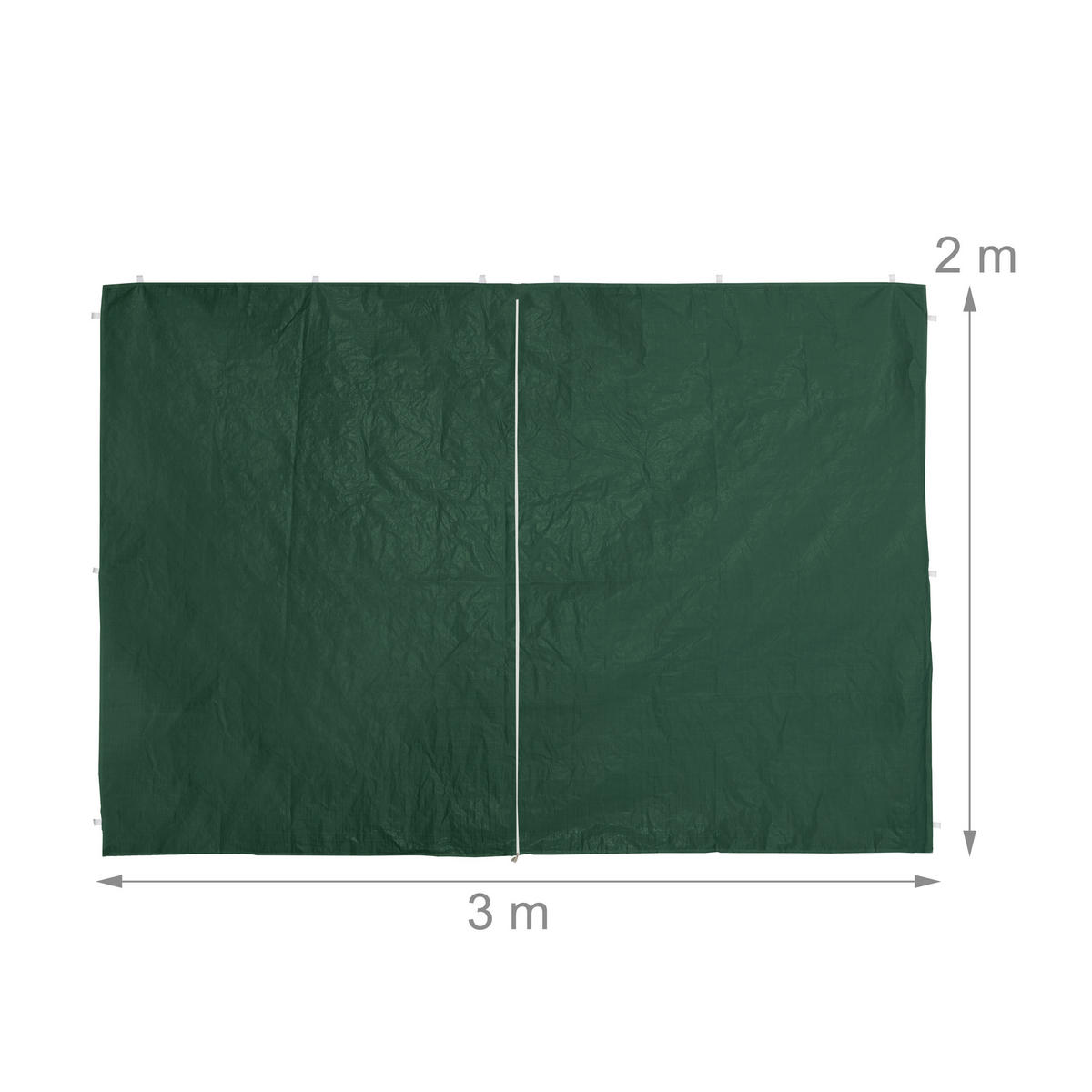 4XSTENA pavilónu - tmavozelená, plast (300/200/0.1cm) - Relaxdays