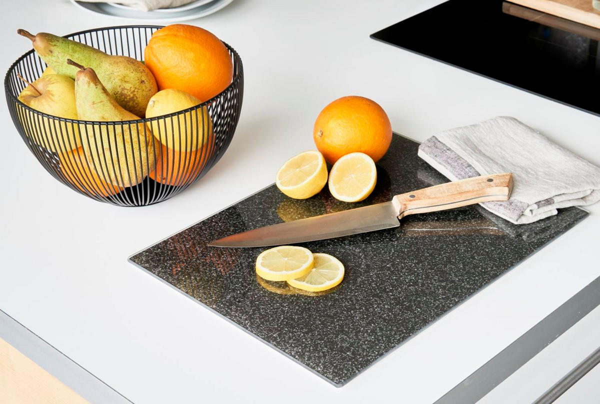 DRAHTSCHALE für Obst Schwarz 25/25/14 cm - Schwarz, Metall (25/14cm) - ZELLER