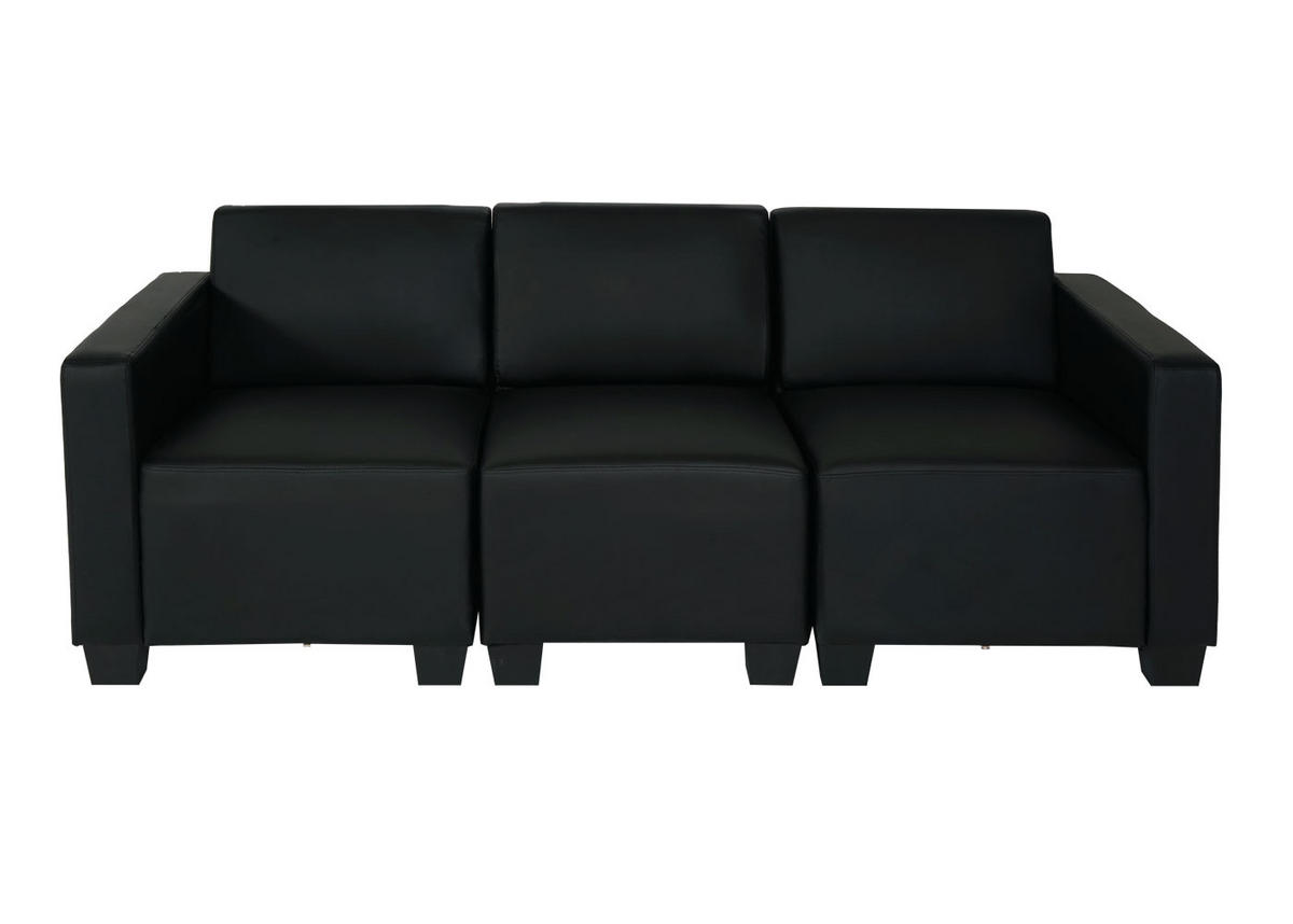 3-SITZER SOFA Schwarz - Schwarz, Textil (193/76/72cm) - MCW