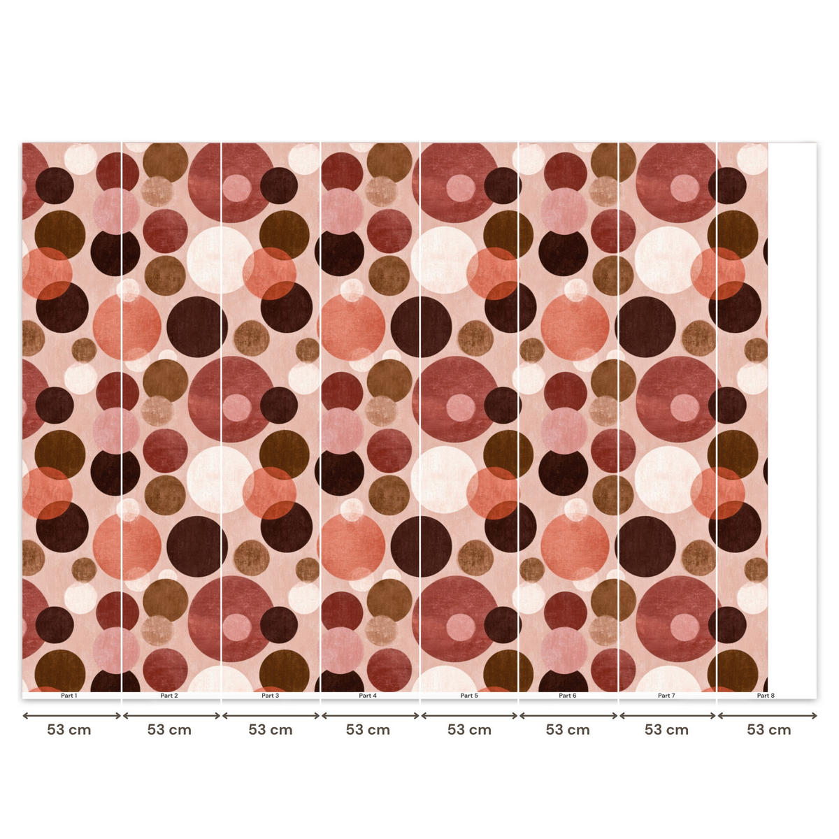 TAPETE - Kreise - Modern - Farbenfroh - 400x300 cm - Multicolor, Papier (400/300cm) - OnlyWow