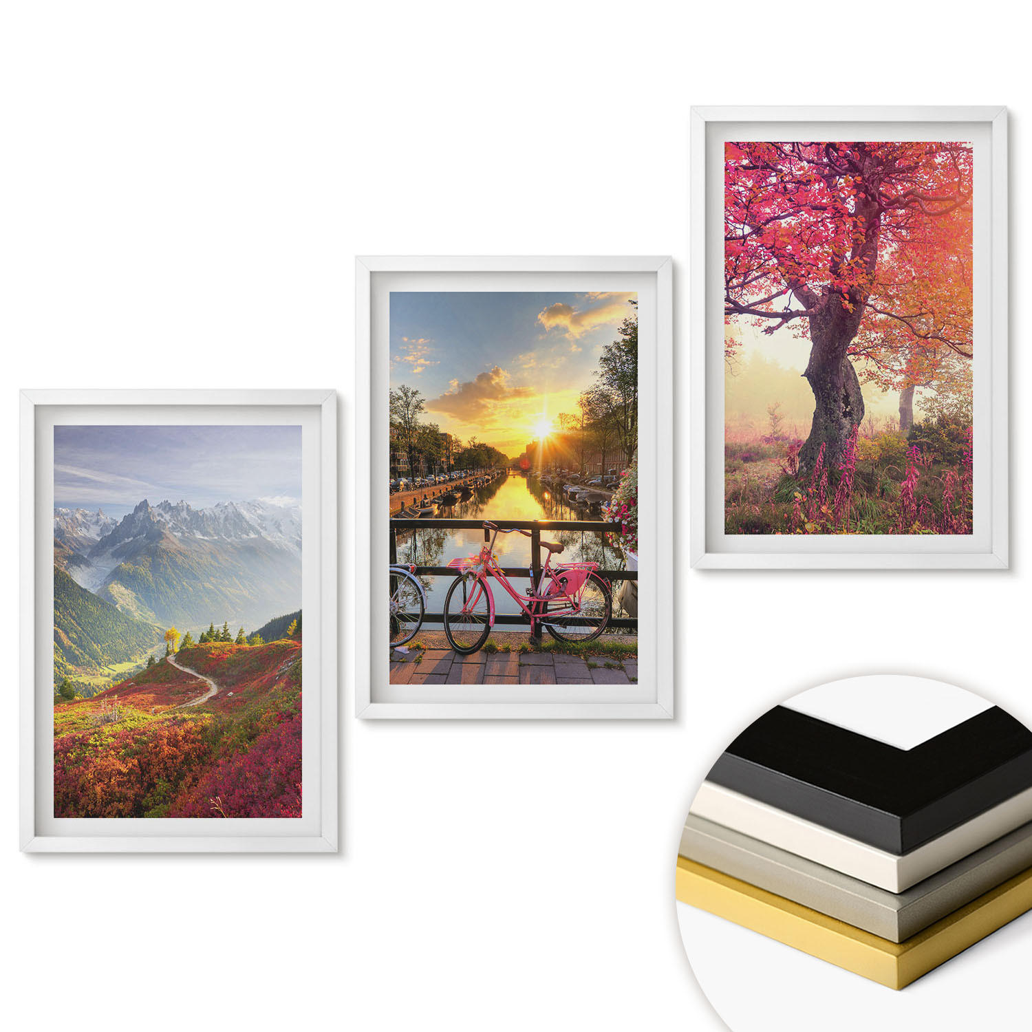 ArtPrintCave Wandbilder Weiß 40x60 cm