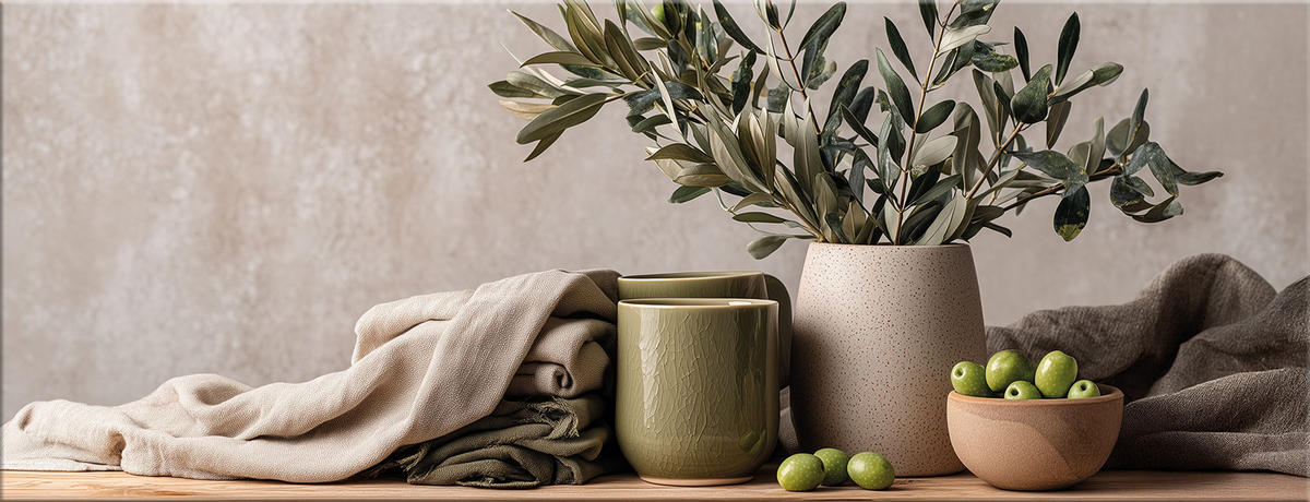 GLASBILD 30x80 cm Stillleben Esszimmer beige - Beige, Glas (80/30cm) - artissimo