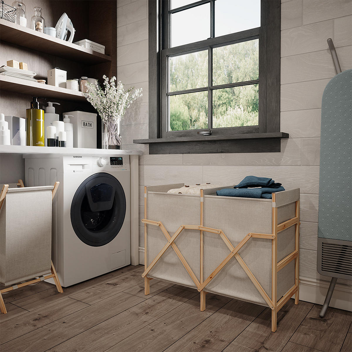 KOUPELNOVÁ SKŘÍŇKA NA PRÁDLO Bruno Béžová - béžová, dřevo (80/64/40cm) - Vicco