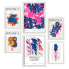 POSTER Set Mit 6 Blumen Botanische Galerie Natur Und Botanikdrucke Für Innenarchitektur A3 & A4 Weißer Rahmen - Weiß, Papier (29/3cm) - Nacnic