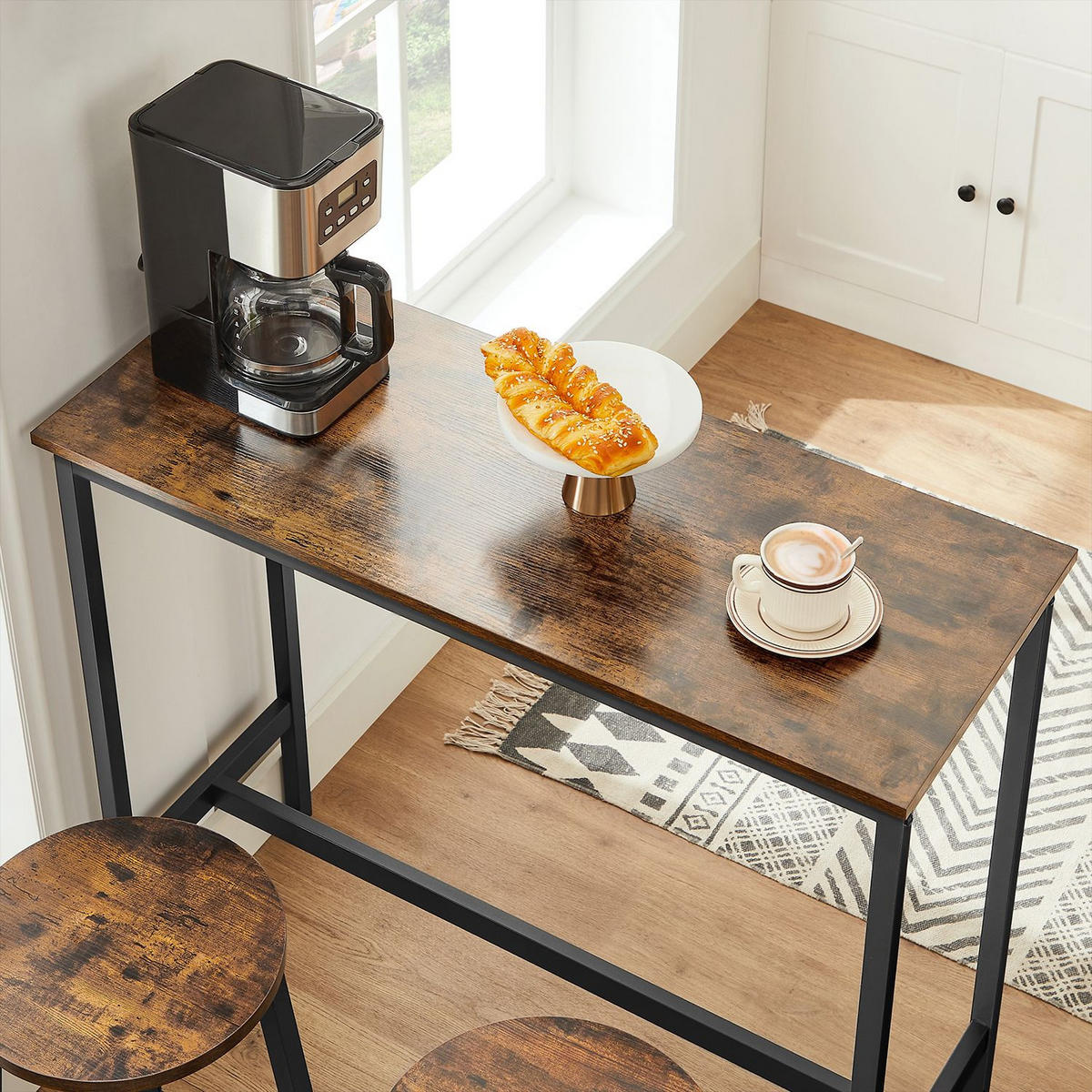 BARTISCH-SET KAMPALA - Braun, Holzwerkstoff (40/100/90cm) - Hansiro