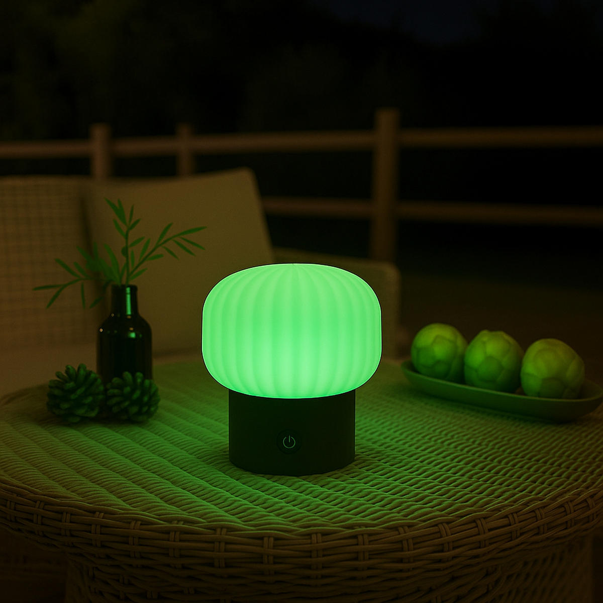 TISCHLEUCHTE Sarastro Weiß/Schwarz 12,5/12,5/14 cm - Multicolor, Glas (12.5/12.5/14cm) - Brilliant