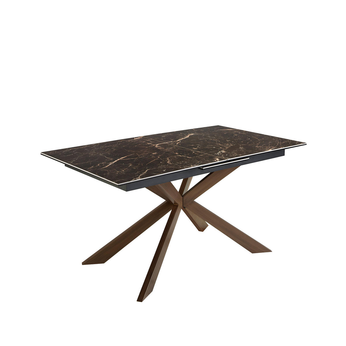 ESSTISCH Rechteckig Braun Walnuss 160/90/76 cm - Walnussfarben/Braun, Stein (90/160/76cm) - ANGEL CERDA