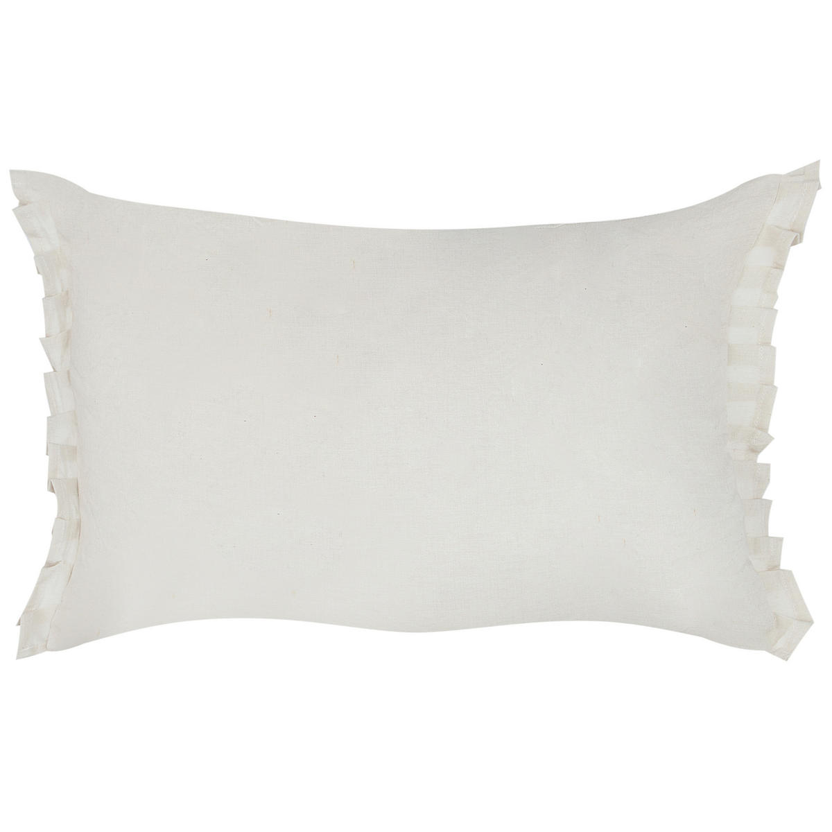 Dekokissen 2er-Set Cremeweiß 45/30 cm Sassafras - Weiß, Textil (45/30cm) - Beliani