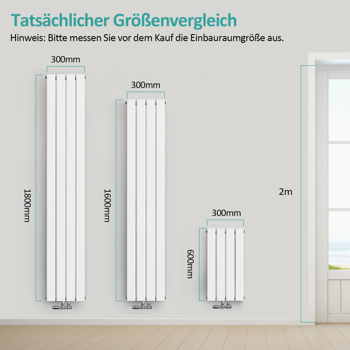HEIZKÖRPER Flachheizkörper Weiß 60/30/3,9 cm - Weiß, Metall (30/60/3.9cm) - EMKE