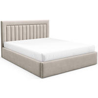 POLSTERBETT AVERIN Beige Samtbezug 180x200 - Beige, Textil (180/200cm) - Selsey