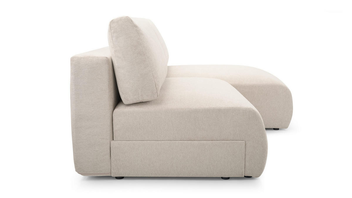 ECKSOFA mit Schlaffunktion Ripley, Creme - Creme, Textil (150/223cm) - Fedve