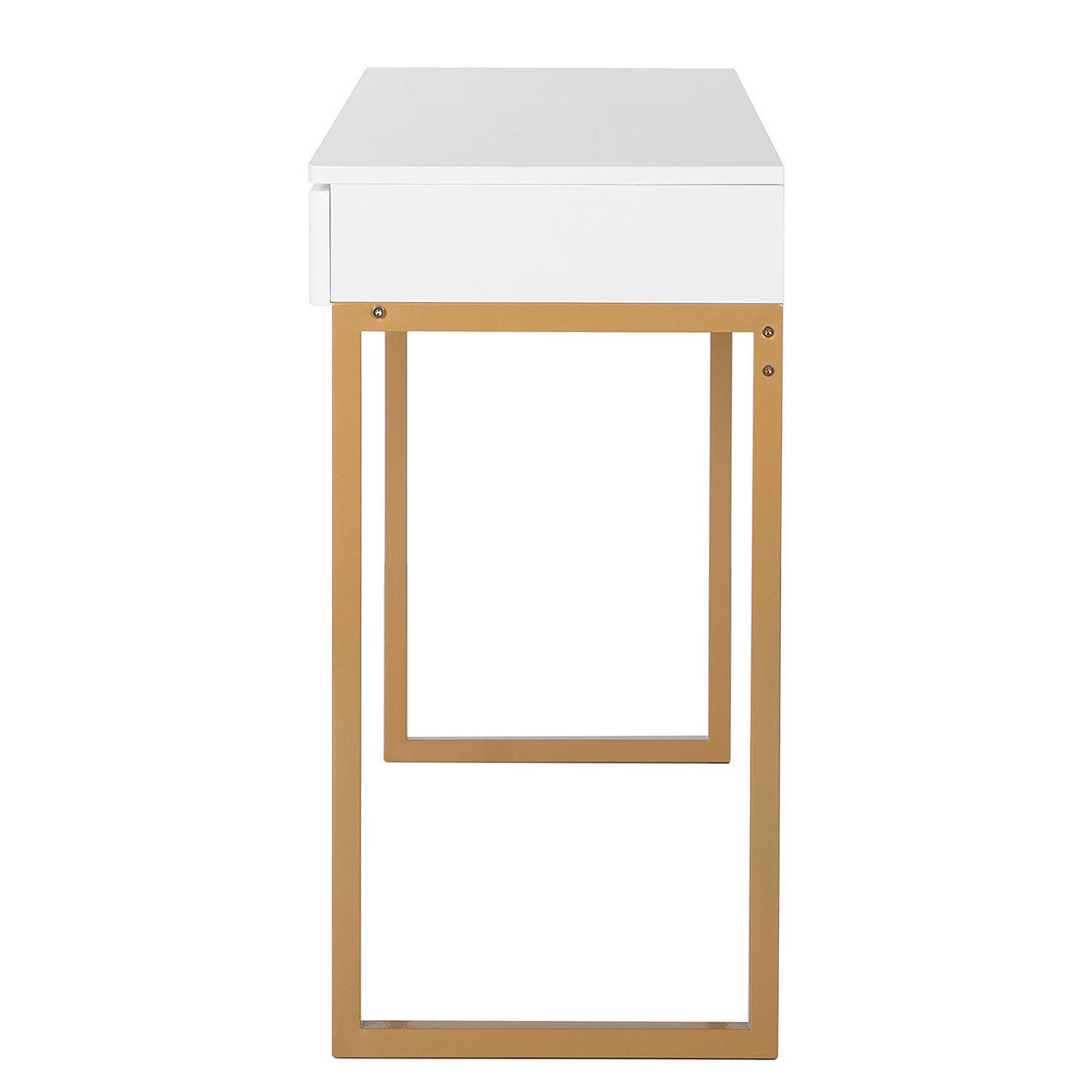 SCHREIBTISCH - Goldfarben, Holzwerkstoff/Metall (40/110/75cm) - home24