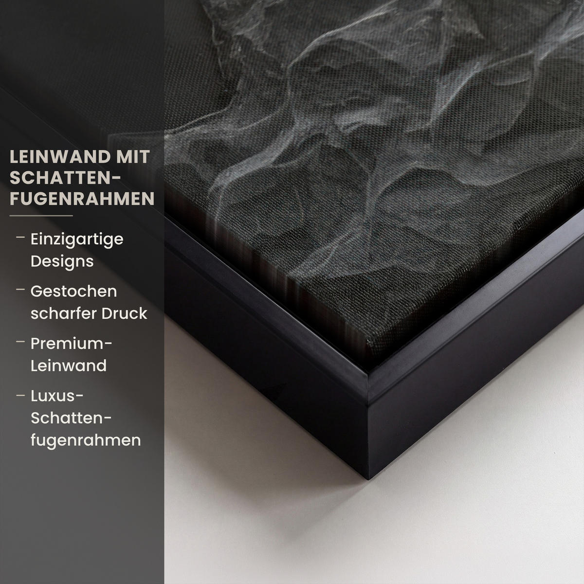 LEINWAND Bilder mit Rahmen - Blätter - Gold - Baum - Fels - 60x40 - Schwarz, Textil (60/40cm) - MuchoWow