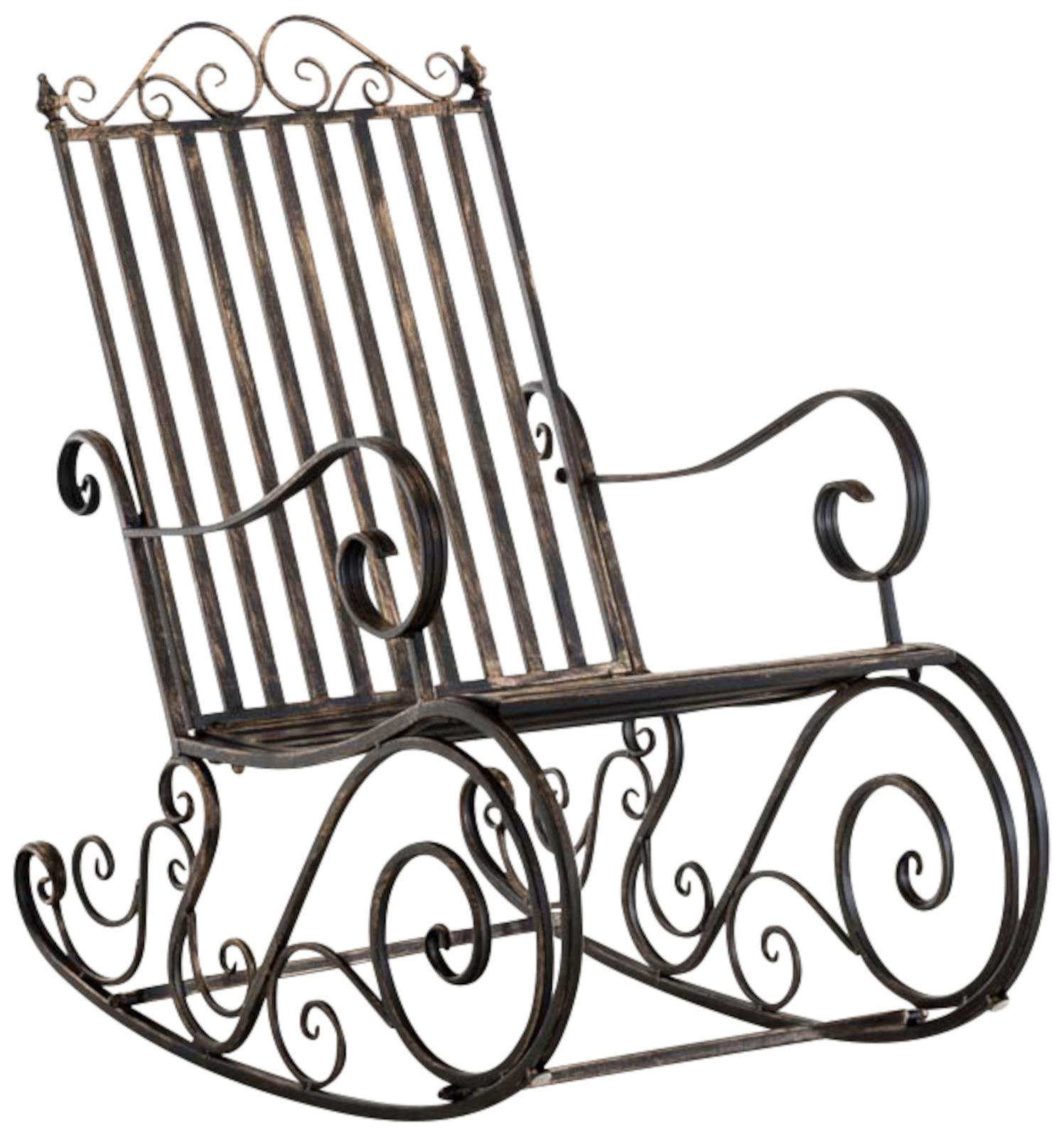 GARTENSCHAUKELSTUHL 2er Set Metall bronze - Bronzefarben, Metall (56/94/90cm) - CLP