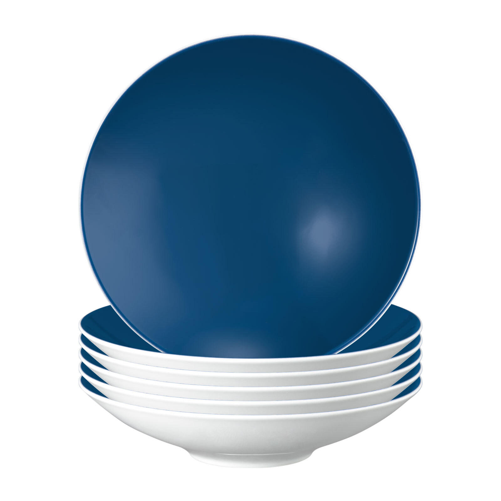 PASTA- / SUPPENTELLER Life Fashion Classic Blue ø 23,3 cm 6er Set - Blau, Keramik (23.3cm) - Seltmann Weiden