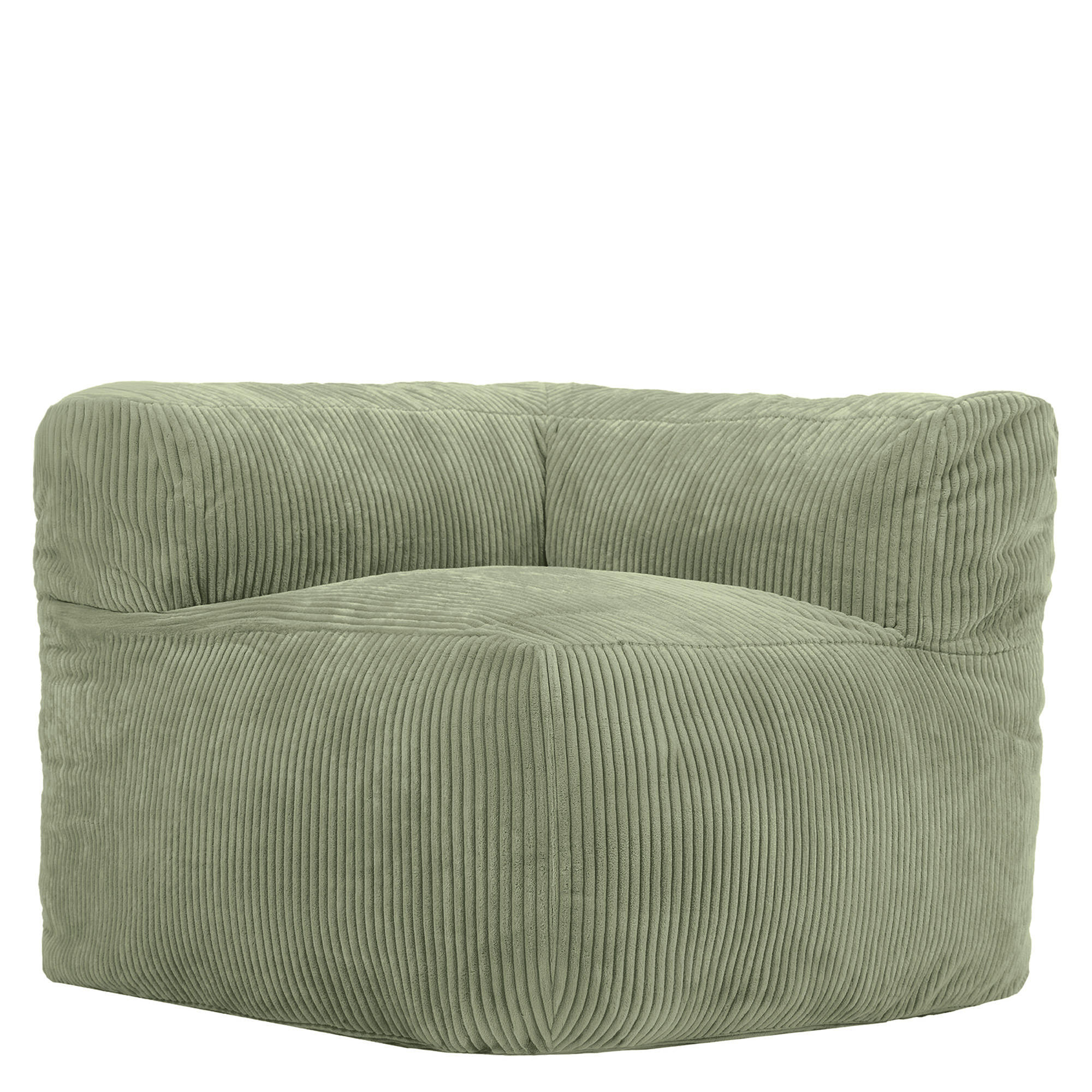 SITZSACK-ECKSESSEL ZEN modular Cord - Grün, Textil (100/68/100cm) - icon