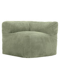 SITZSACK-ECKSESSEL ZEN modular Cord - Grün, Textil (100/68/100cm) - icon