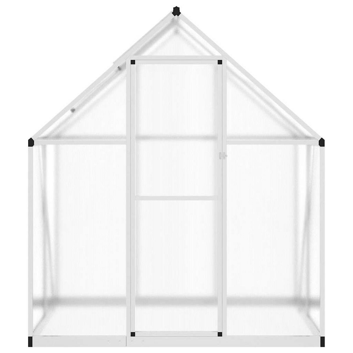 GEWÄCHSHAUS mit Fundamentrahmen Silbern 169x114x195 cm Alu - Silberfarben, Metall (114/195/169cm)