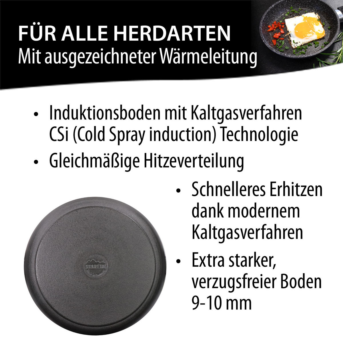 GRILLPFANNE - Schwarz, Metall (28cm) - Stoneline