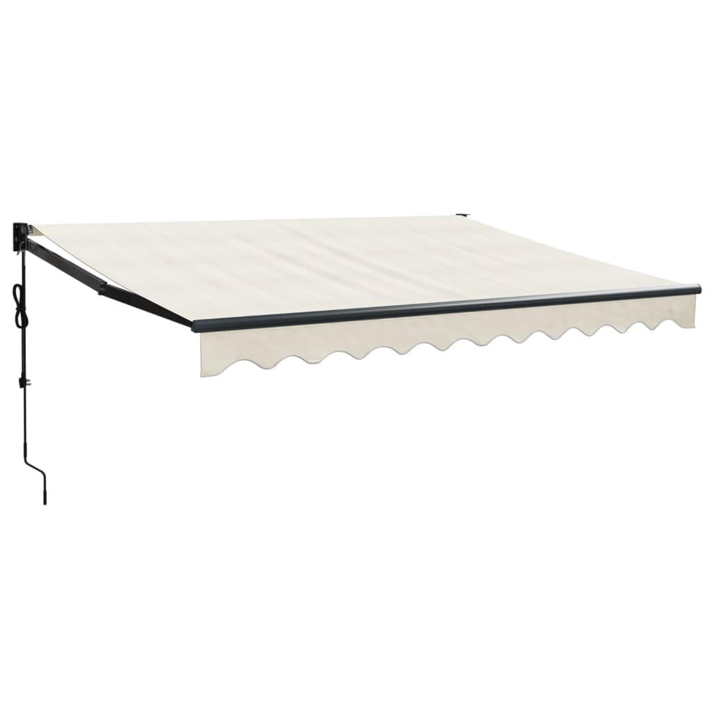 ELEKTRISCHE Markise mit Kurbel Creme 3x2,5 m - Creme, Textil (300/250/300cm) - furnicato