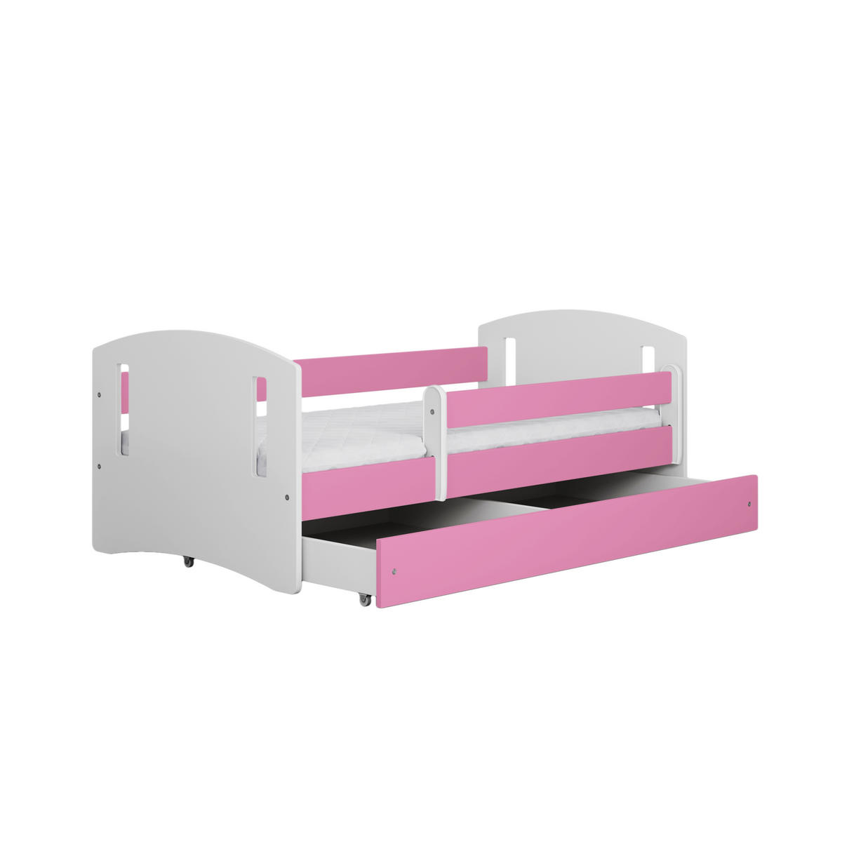 KINDERBETT CLASSIC II mit Schublade ohne Matratze 90/65/164 - Rosa, Holzwerkstoff (80/160cm) - RAUMHIRSCH FURNITURE