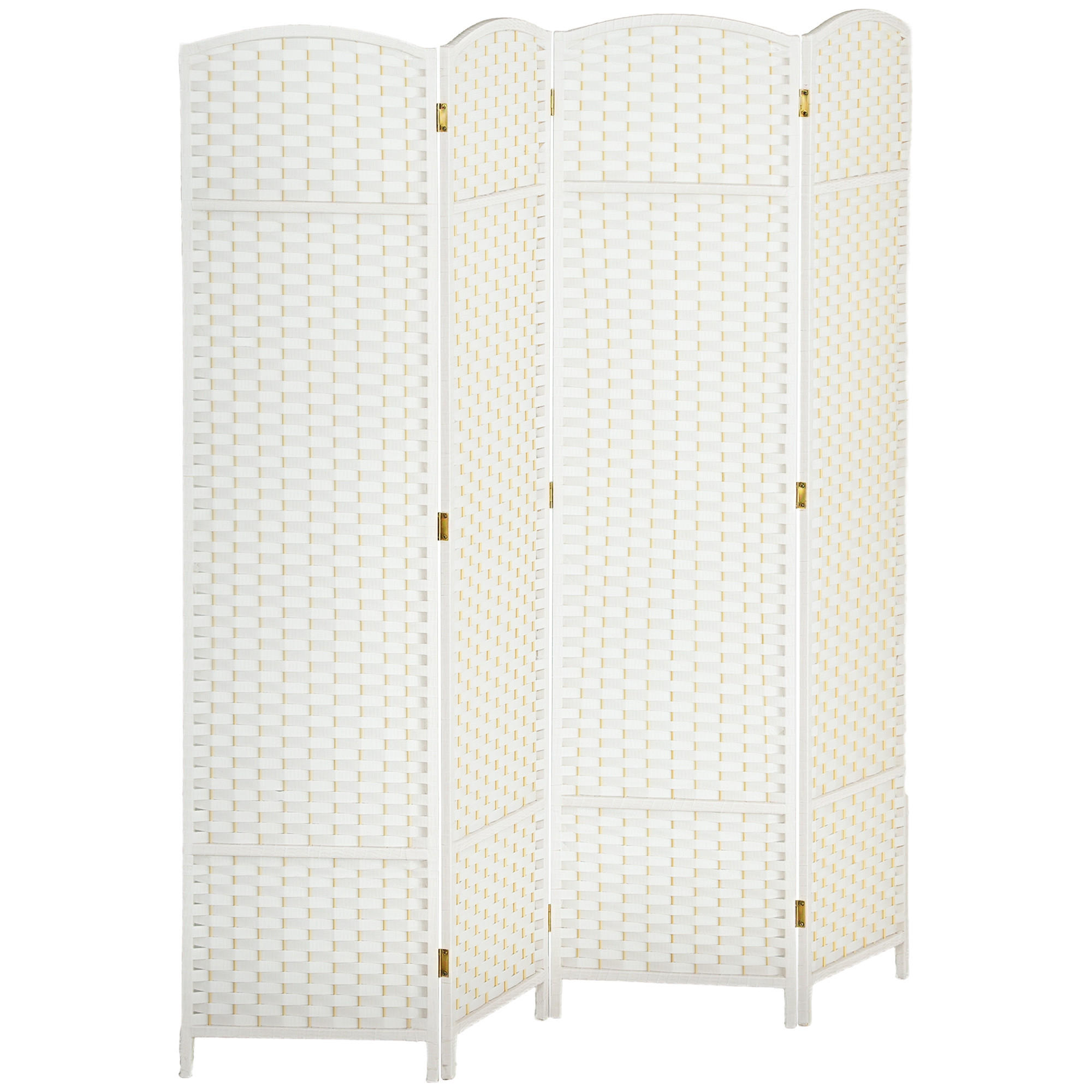 PARAVENT 4-teilig DE-08838 Weiß - Weiß, Kunststoff (160/170/1.6cm) - ComfortXL