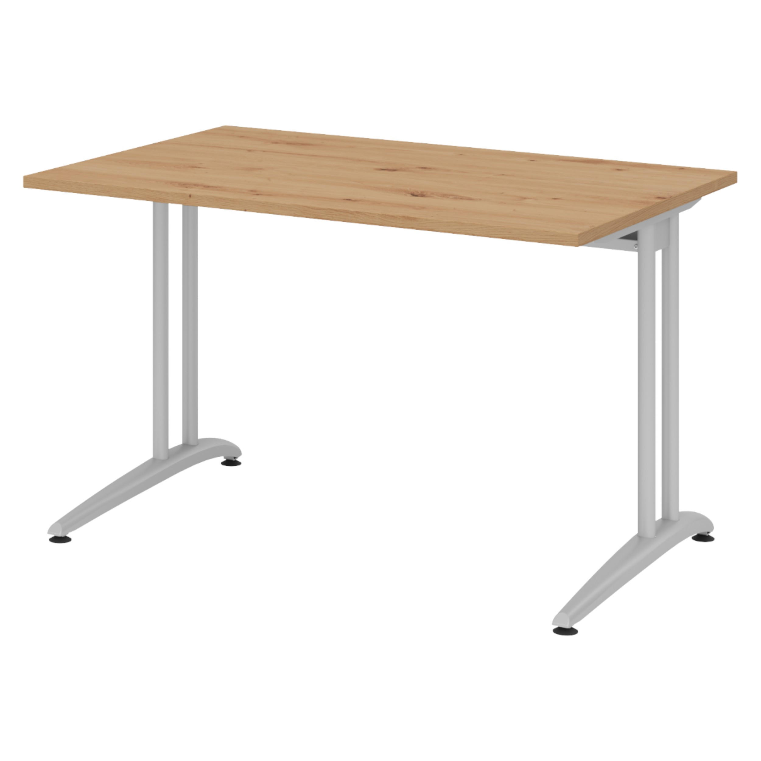 SCHREIBTISCH Serie-B 80/120/72 cm in Wildeiche - Wildeiche, Holzwerkstoff (80/120/72cm) - bümö