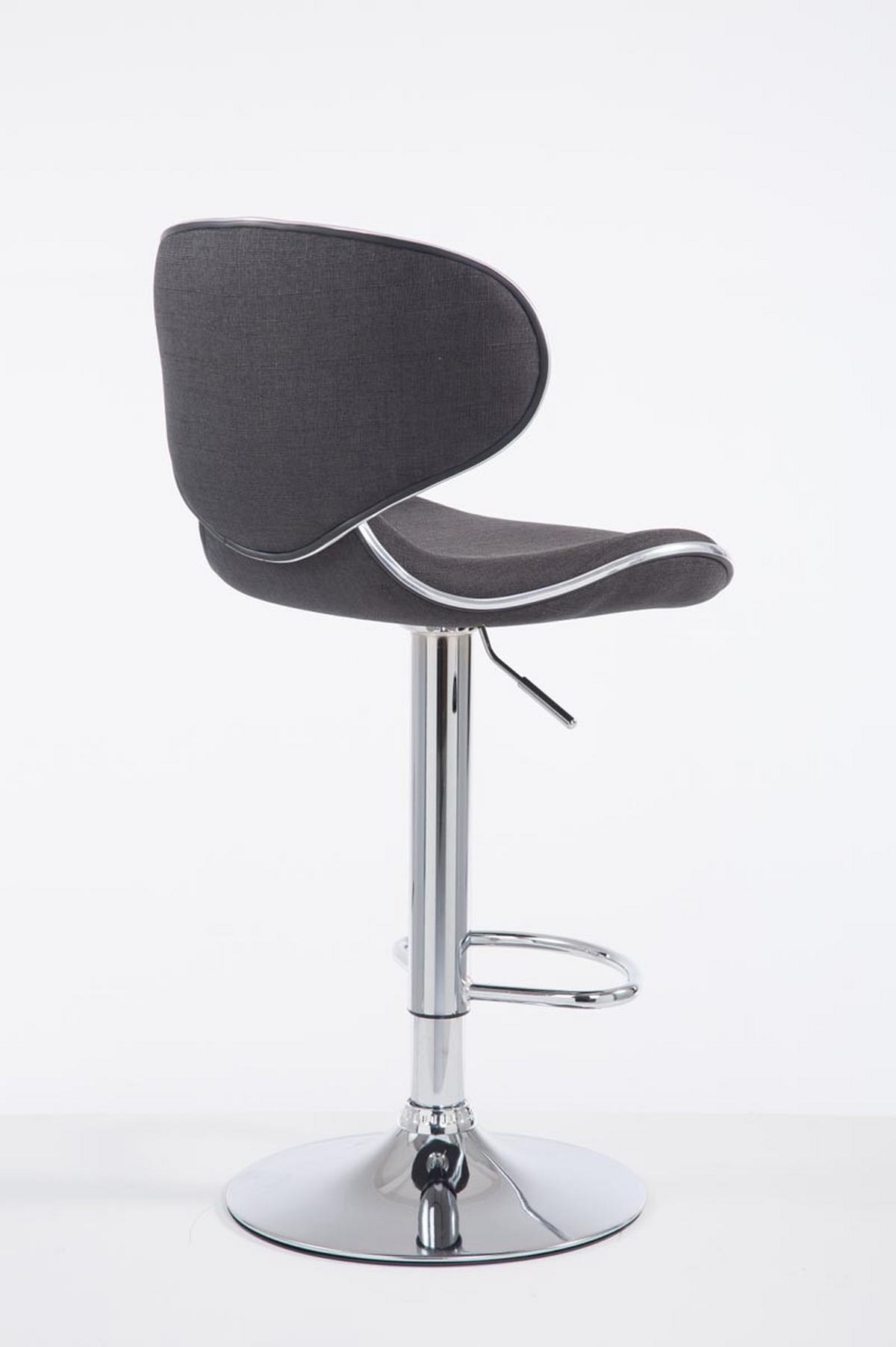 BARHOCKER Stoff dunkelgrau - Chromfarben/Dunkelgrau, Textil/Metall (46/88/49cm) - CLP