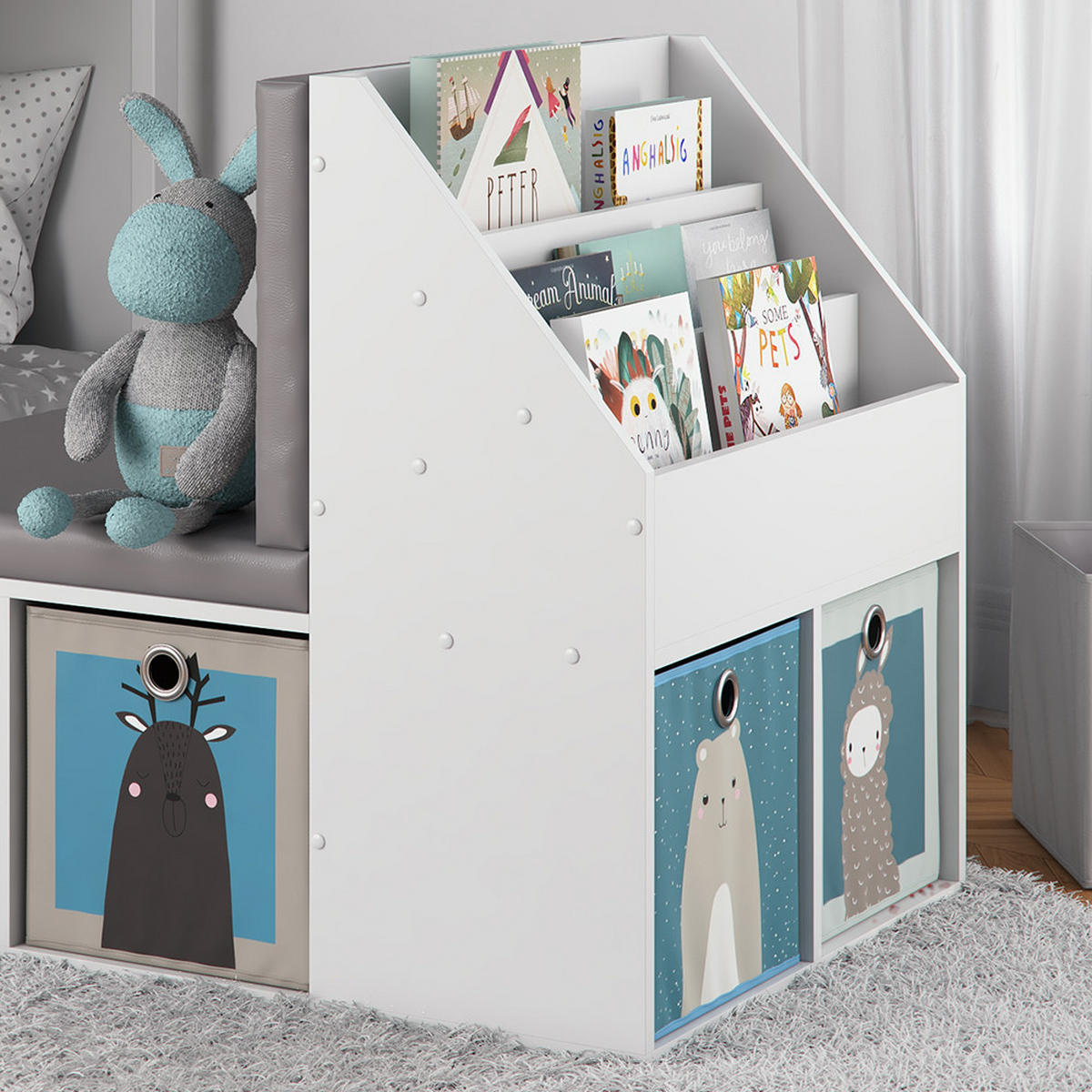 KINDERREGAL Onix Weiß 97.1 x 78.4 cm - Weiß, Holzwerkstoff (97.1/78.4/66.8cm) - Vicco