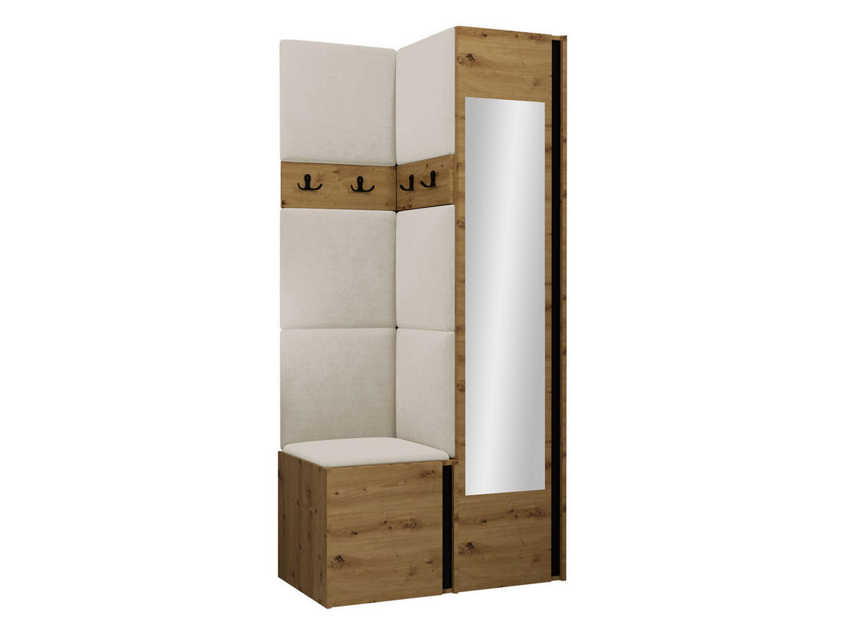 GARDEROBEN-SET Orion XXV - Beige/Eiche Artisan, Holzwerkstoff/Kunststoff (82/186/46cm) - MIRJAN24