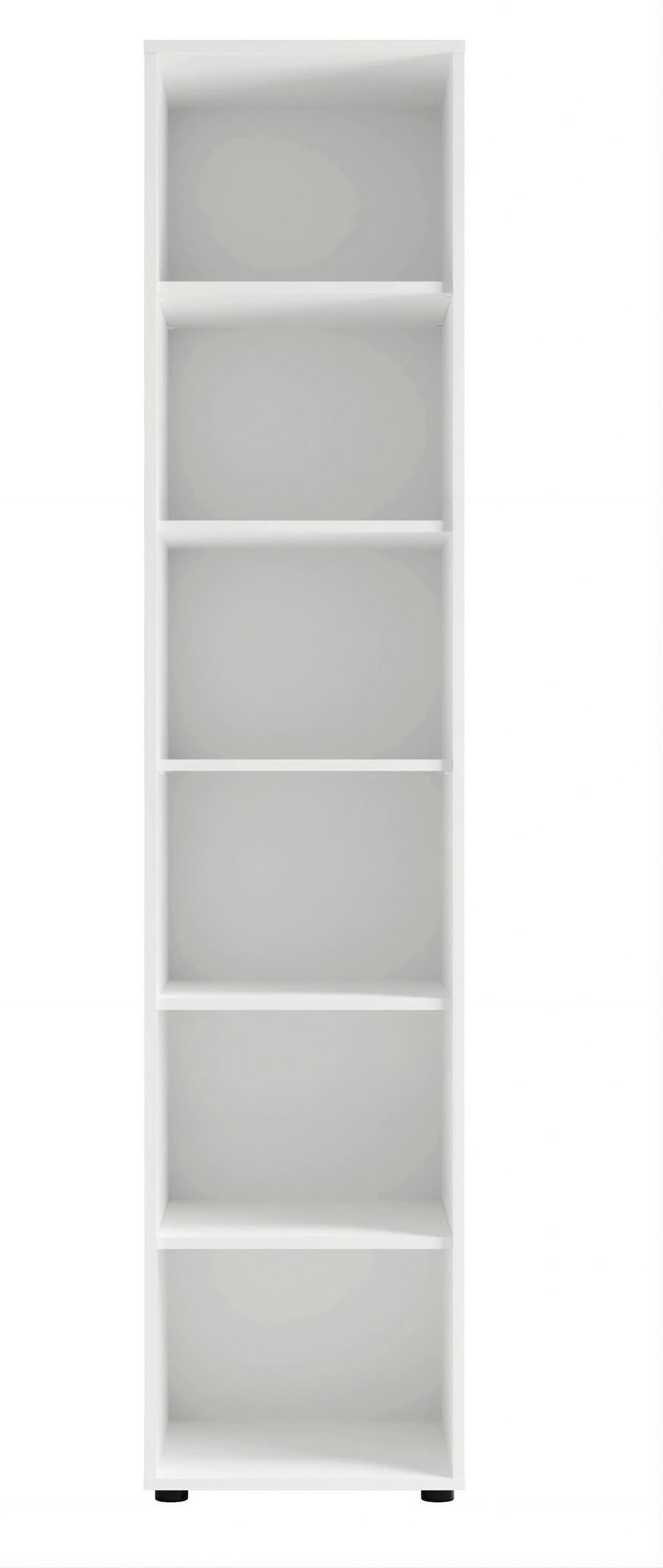 REGAL Weiß - 45 cm - Modena - Weiß, Holzwerkstoff (45/206/45cm) - Ravio