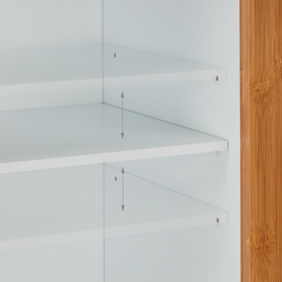 BADEZIMMERSCHRANK - Naturfarben/Weiß, Holz/Holzwerkstoff (40/190/30cm) - Relaxdays