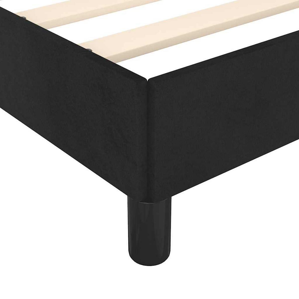 BETTGESTELL Ohne Matratze Schwarz 180/200 Cm Samt - Schwarz, Holz (180/200cm) - vidaXL