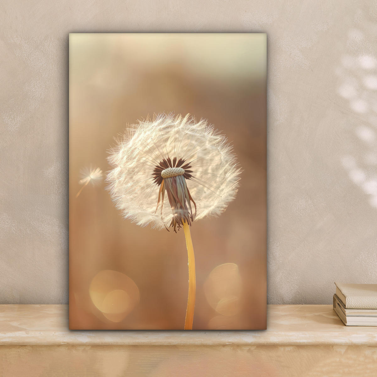 LEINWANDBILD Löwenzahn - Beige - Natur - Blume 20x30 cm - Hellbraun, Textil (20/30cm) - MuchoWow