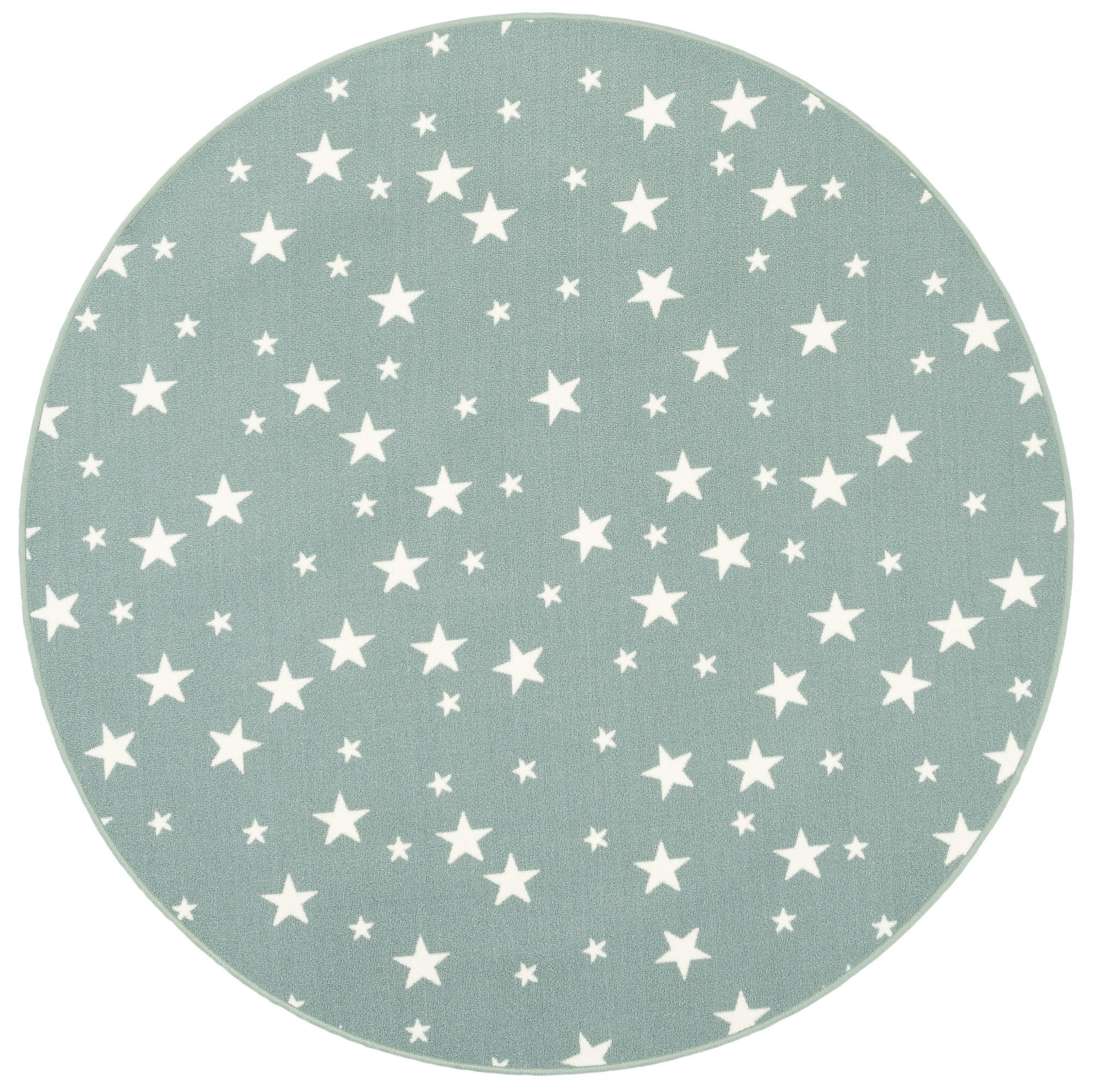 KINDER SPIEL TEPPICH STERNE RUND - Mintgrün, Textil (133/133cm) - Snapstyle
