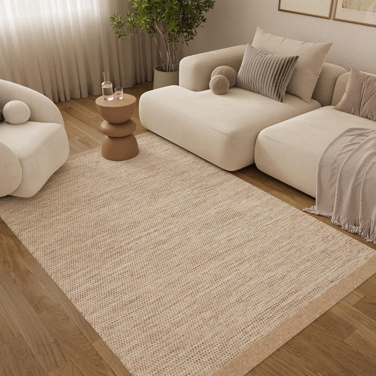 TEPPICH LONI Taupe 170/240 cm - Taupe, Textil (170/240cm) - Tapiso