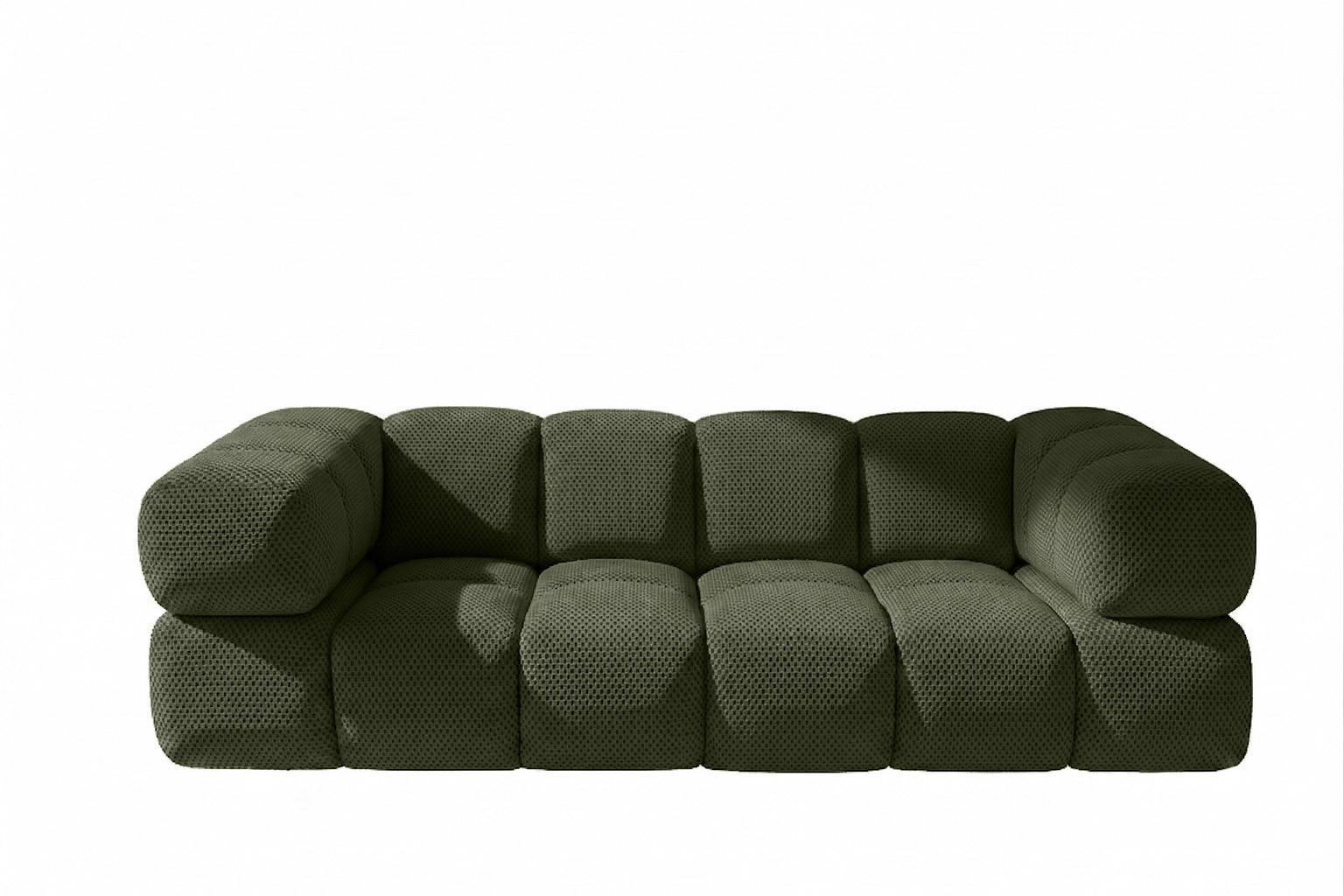SOFA 3-SITZER, Strukturierter Premiumstoff Sonic, Grün, Averro - Grün, Holz (240/70/96cm) - Kaiser Möbel