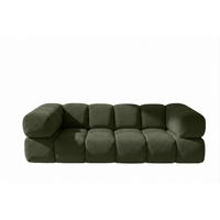 SOFA 3-SITZER, Strukturierter Premiumstoff Sonic, Grün, Averro - Grün, Holz (240/70/96cm) - Kaiser Möbel