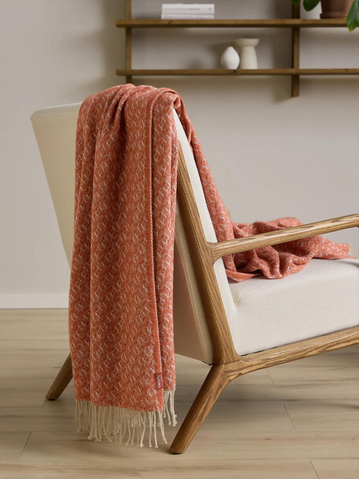 DECKE Liana Rot 130/180 cm - Rot, Textil (130/180cm) - benuta