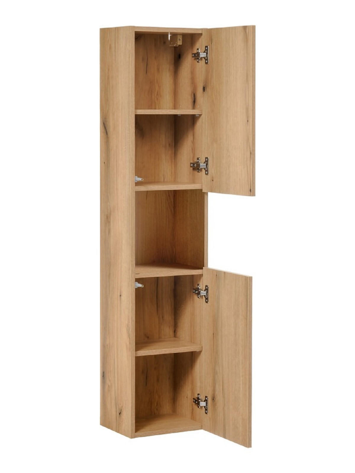 BADMÖBEL-SET 5 Teile - Nova Oak NBM251 in Coast Evoke Oak / Schwarz - Eiche Wotan/Schwarz, Holz (90/57/40cm)