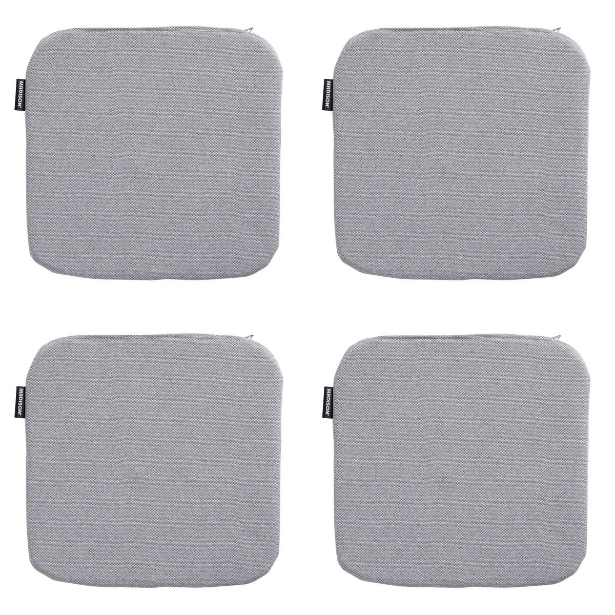 SITZKISSEN Manchester 40/40 cm 4er-Set - Hellgrau, Textil (40/2/40cm) - Madison
