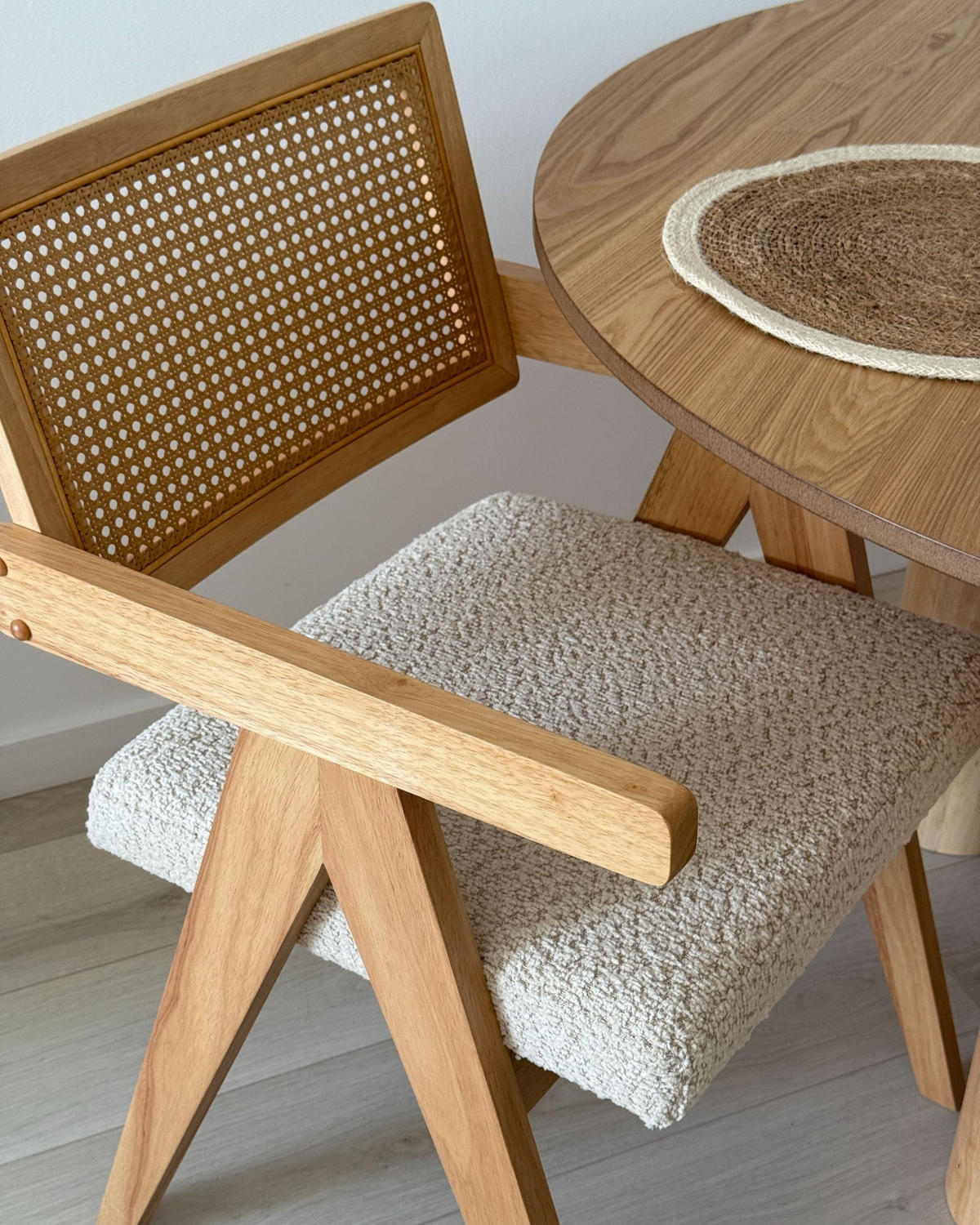 JÍDELNÍ ŽIDLE sada 2 ks Světle béžová Ava - hnědá/béžová, dřevo (55/85/62cm) - Beliani