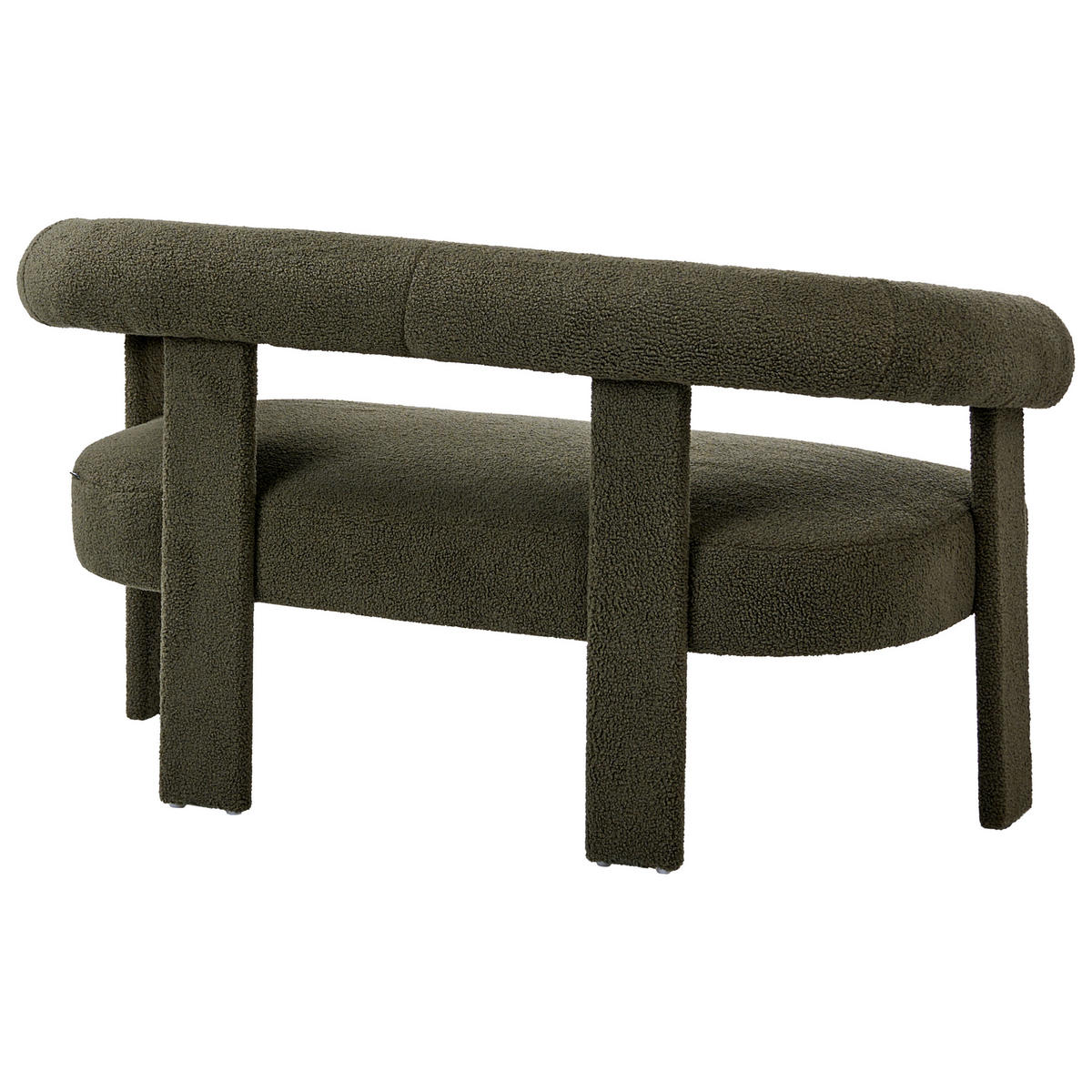 2-SITZER-SOFA Bouclé Dunkelgrün Ilbro - Grün, Textil (138/76/68cm) - Beliani