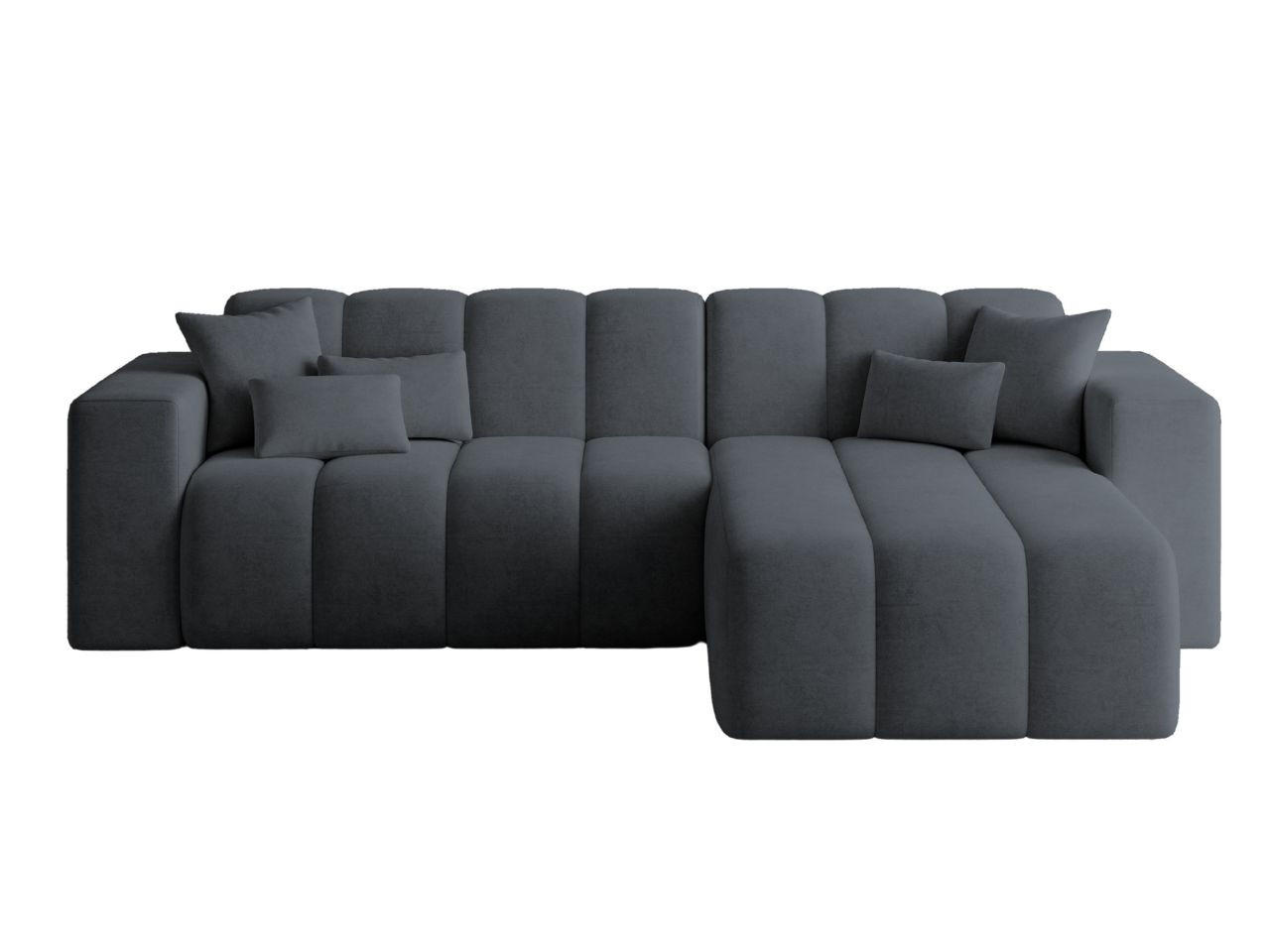 ECKSOFA Nork Dunkelgrau Rechts - Dunkelgrau, Holz/Textil (265/180cm) - Graingold