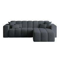 ECKSOFA Nork Dunkelgrau Rechts - Dunkelgrau, Holz/Textil (265/180cm) - Graingold