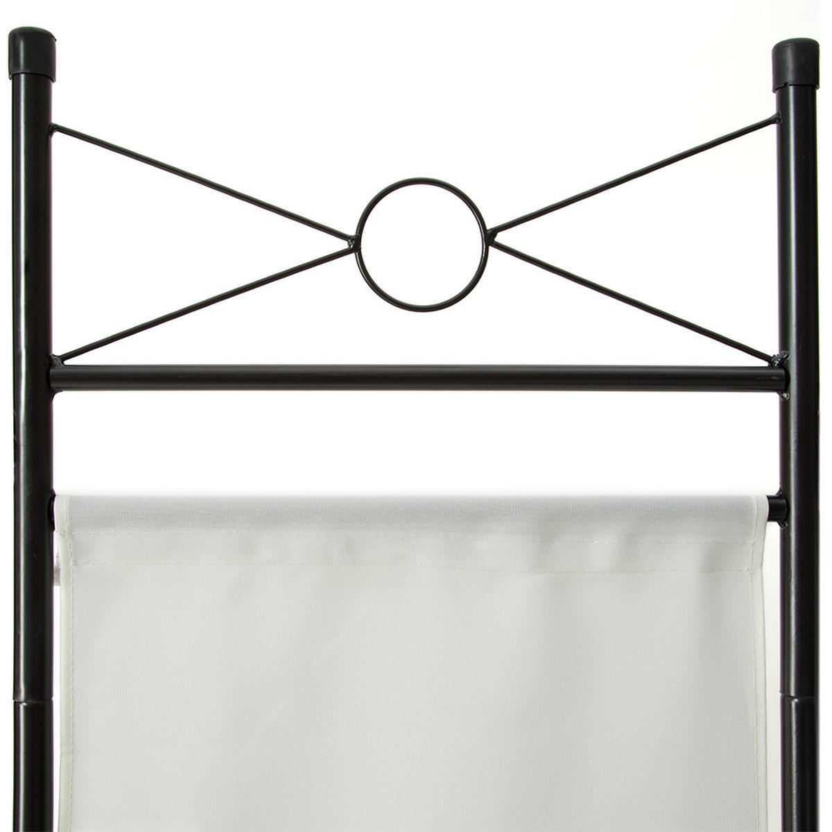 RAUMTEILER ,160 x 2,5 x 180 cm,weiß - Weiß, Metall (2.5/180/160cm) - tectake